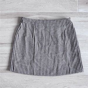 Camellia Wool Blend Mini Skirt Neutral Brown Cream